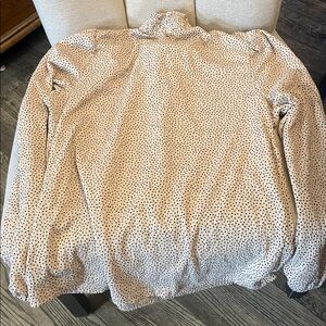 LOFT Leopard Print Balloon Sleeve Blouse Medium